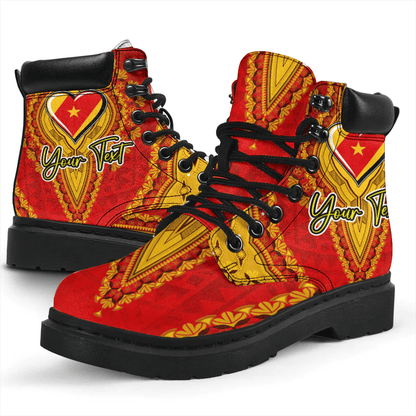 Africa Boots Amhara Red Version Ethiopia National Regional State All Season Boots Vintage African Dashiki