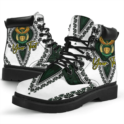 Africa Boots South Africa White Version All Season Boots Vintage African Dashiki