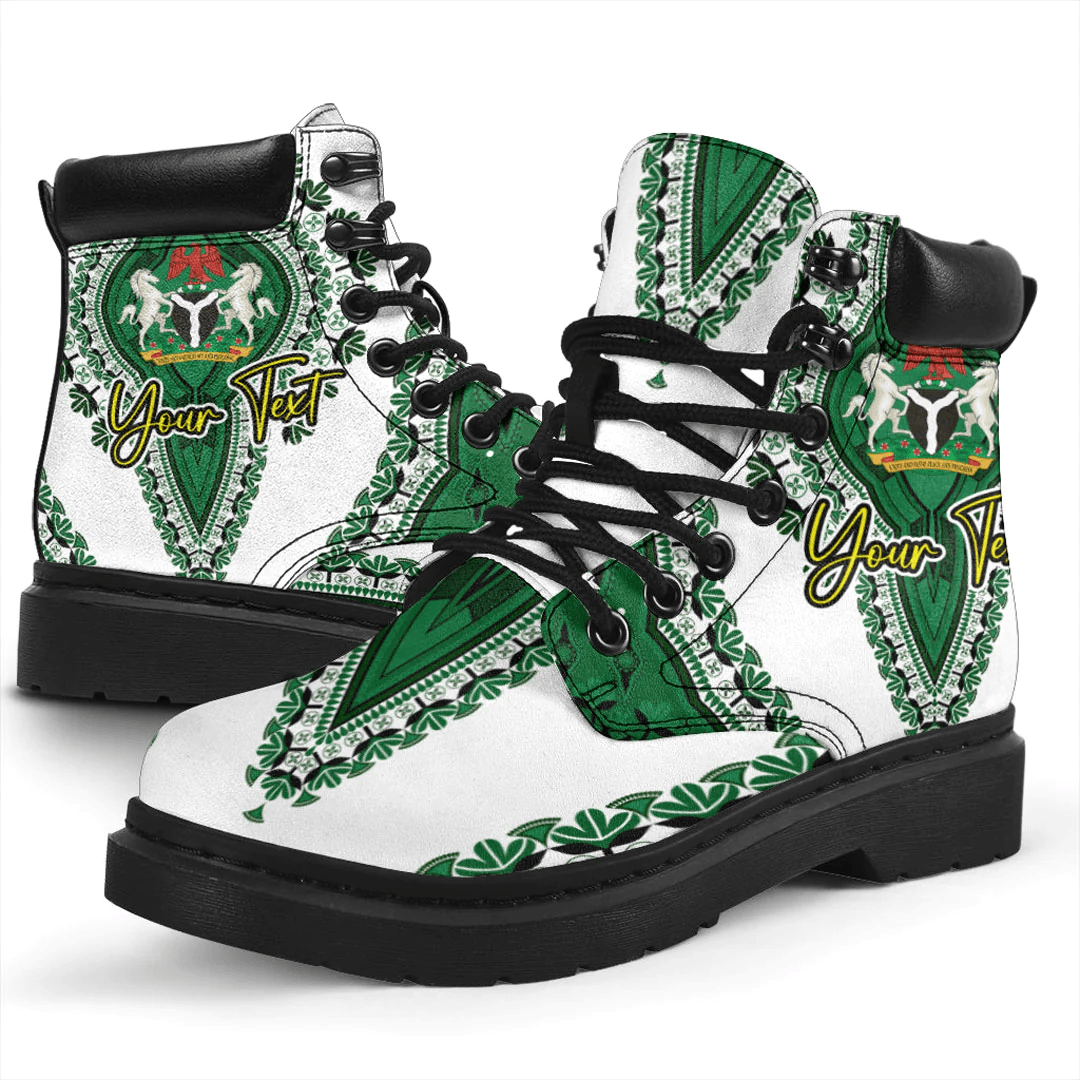 Africa Boots Nigeria White Version All Season Boots Vintage African Dashiki