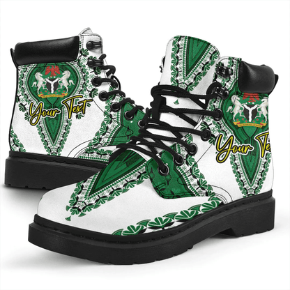 Africa Boots Nigeria White Version All Season Boots Vintage African Dashiki