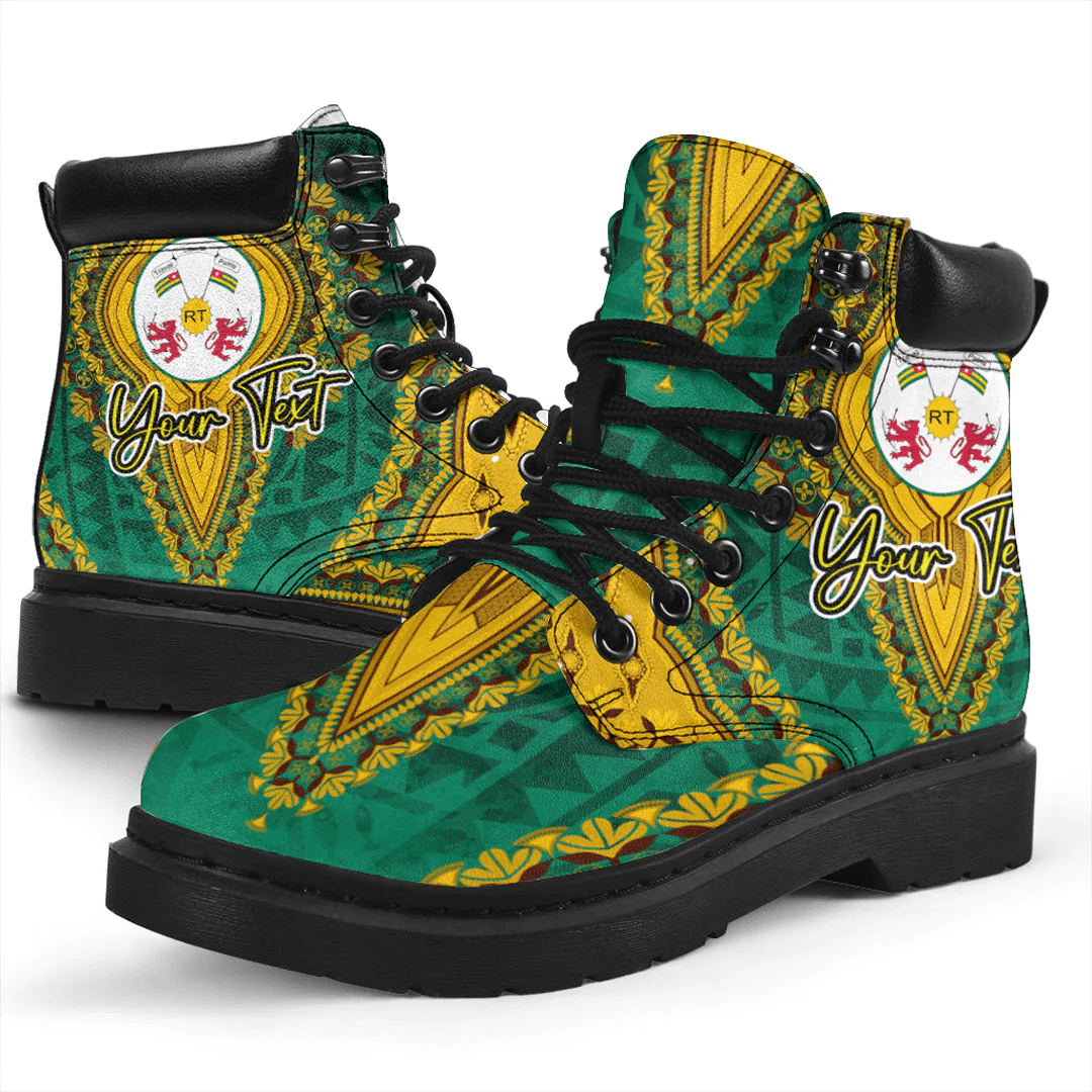 Africa Boots Togo Green Version All Season Boots Vintage African Dashiki