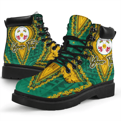Africa Boots Togo Green Version All Season Boots Vintage African Dashiki