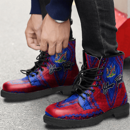 Africa Boots Namibia Leather Boots Vintage African Dashiki