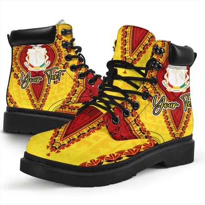 Africa Boots Guinea Yellow Version All Season Boots Vintage African Dashiki