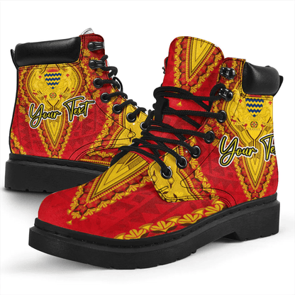 Africa Boots Chad Red Version All Season Boots Vintage African Dashiki
