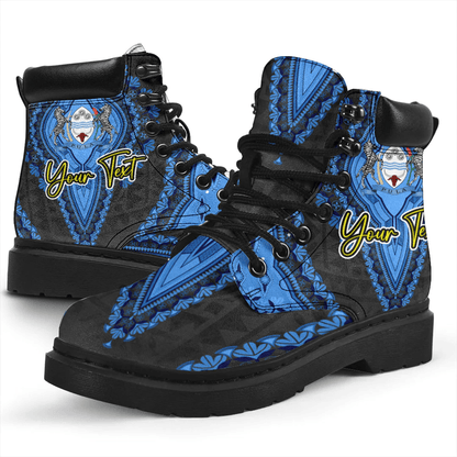 Africa Boots Botswana Black Version All Season Boots Vintage African Dashiki