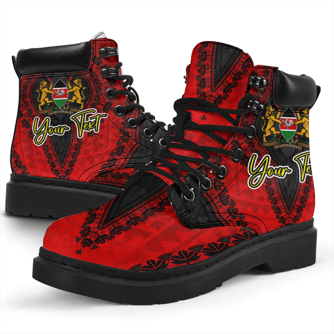 Africa Boots Kenya Red Version All Season Boots Vintage African Dashiki