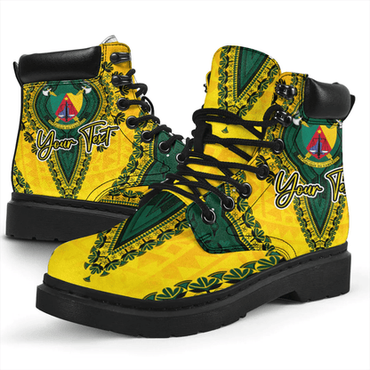 Africa Boots Cameroon Yellow Version All Season Boots Vintage African Dashiki