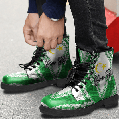 Africa Boots Libya Green Version Leather Boots Vintage African Dashiki