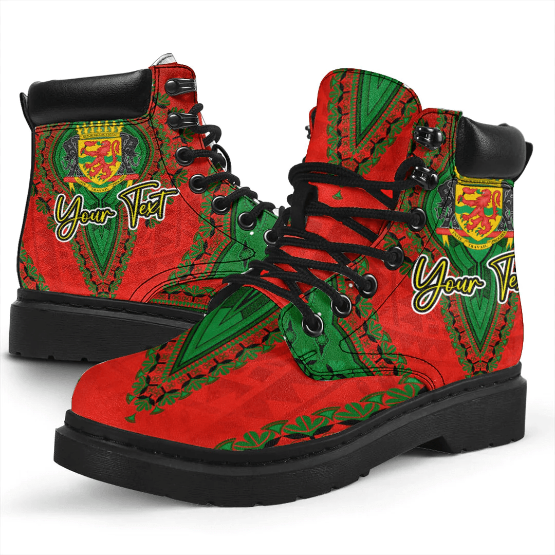 Africa Boots Republic Of The Congo Red Version All Season Boots Vintage African Dashiki