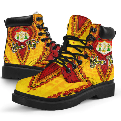 Africa Boots Oromo Yellow Verison All Season Boots Vintage African Dashiki