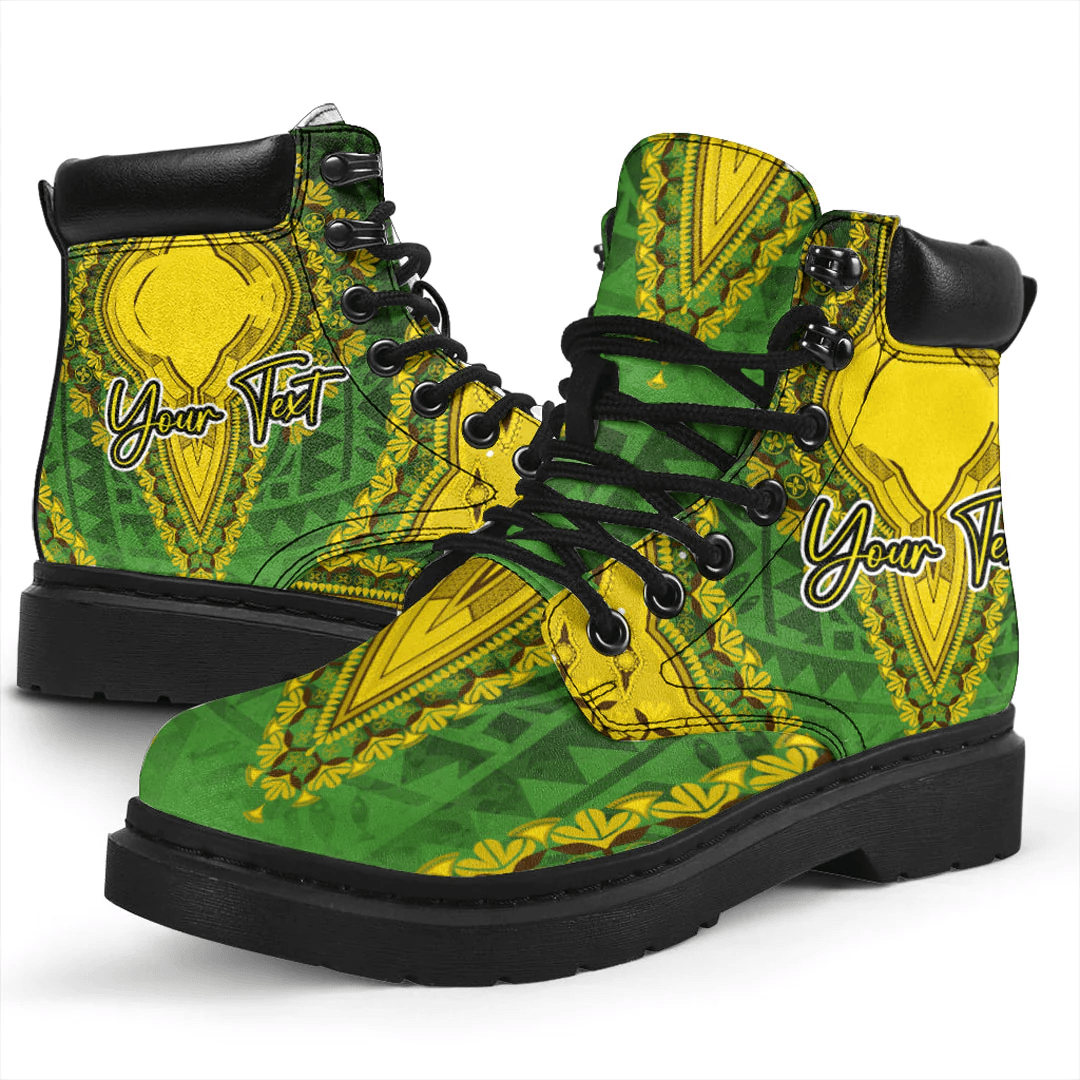 Africa Boots Gambia Green Version All Season Boots Vintage African Dashiki