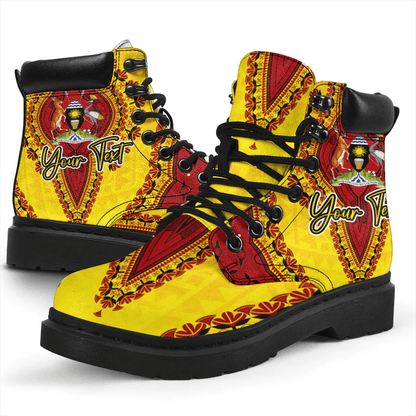Africa Boots Uganda Yellow Version All Season Boots Vintage African Dashiki