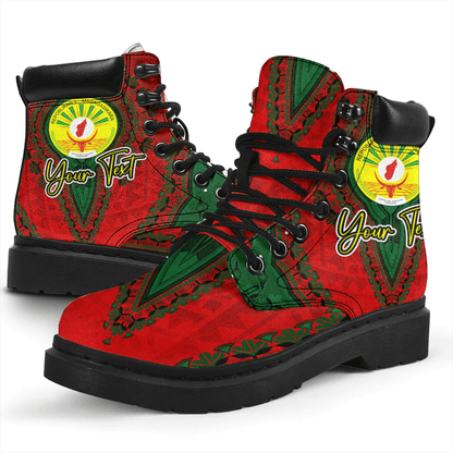 Africa Boots Madagascar All Season Boots Vintage African Dashiki