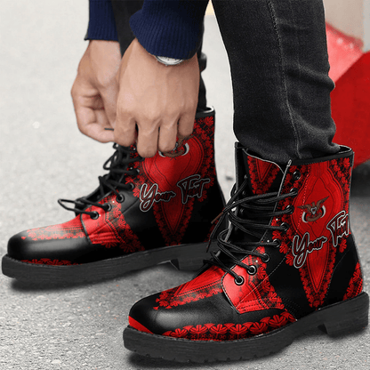 Africa Boots Yemen Black Version Leather Boots Vintage African Dashiki