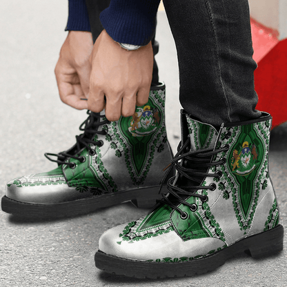 Africa Boots KwaZulu Natal Region of South Africa Leather Boots Vintage African Dashiki