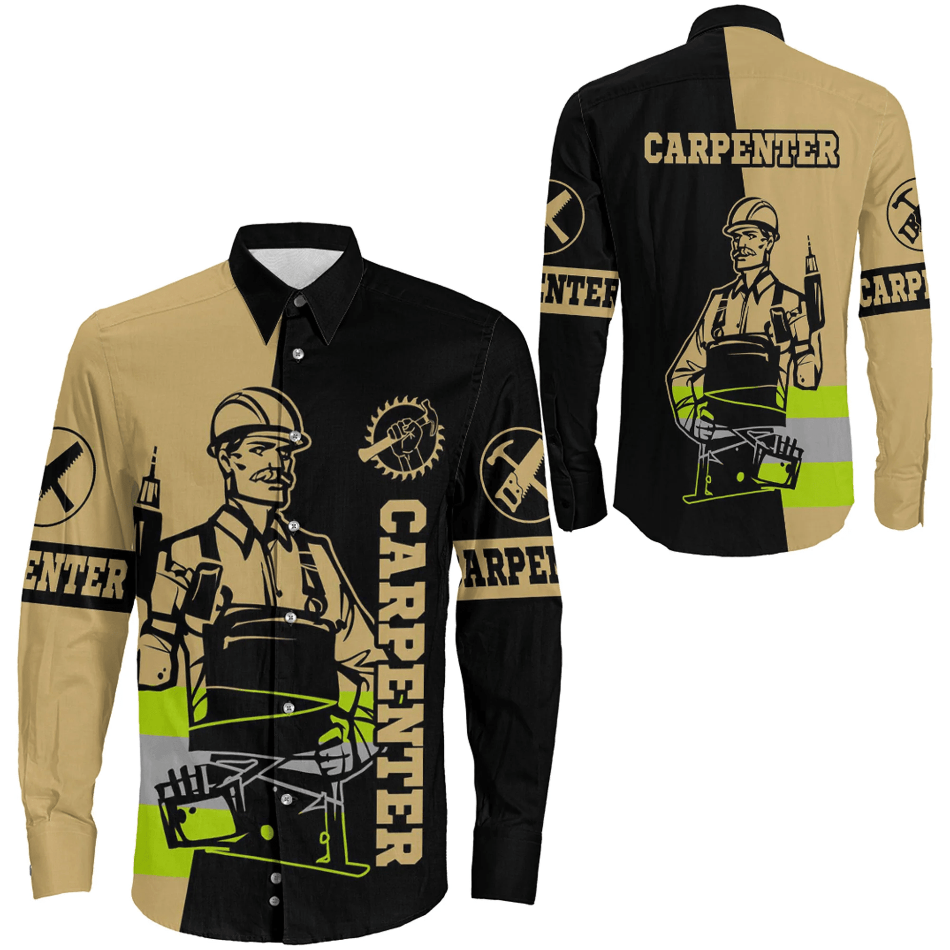 Long Sleeve Button Shirt Carpenter Stylized