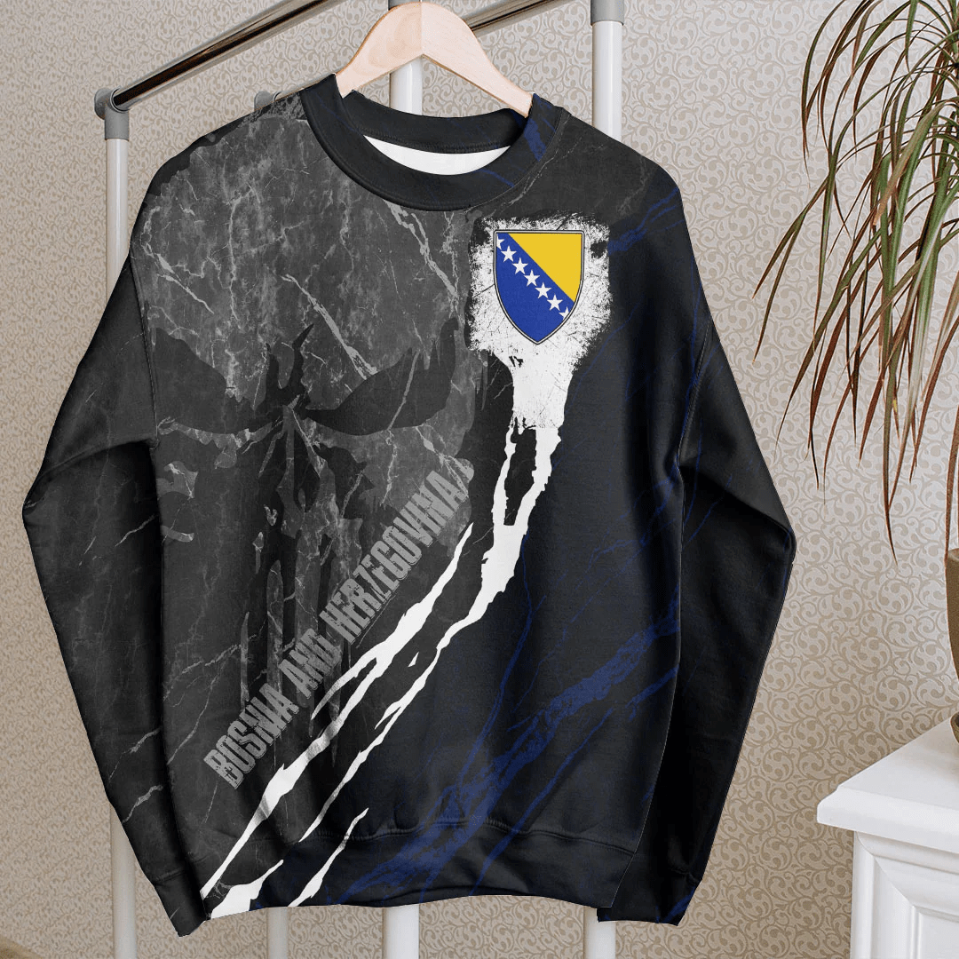 Clothing Bosnia and Herzegovina Sweatshirt Skull Pro Jersey