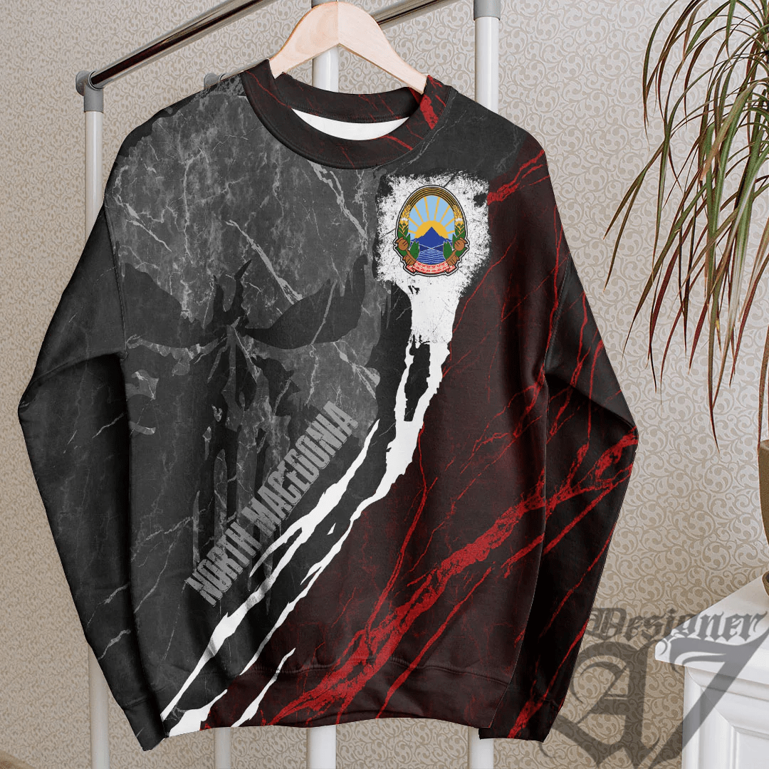 Clothing North Macedonia Sweatshirt Skull Pro Jersey