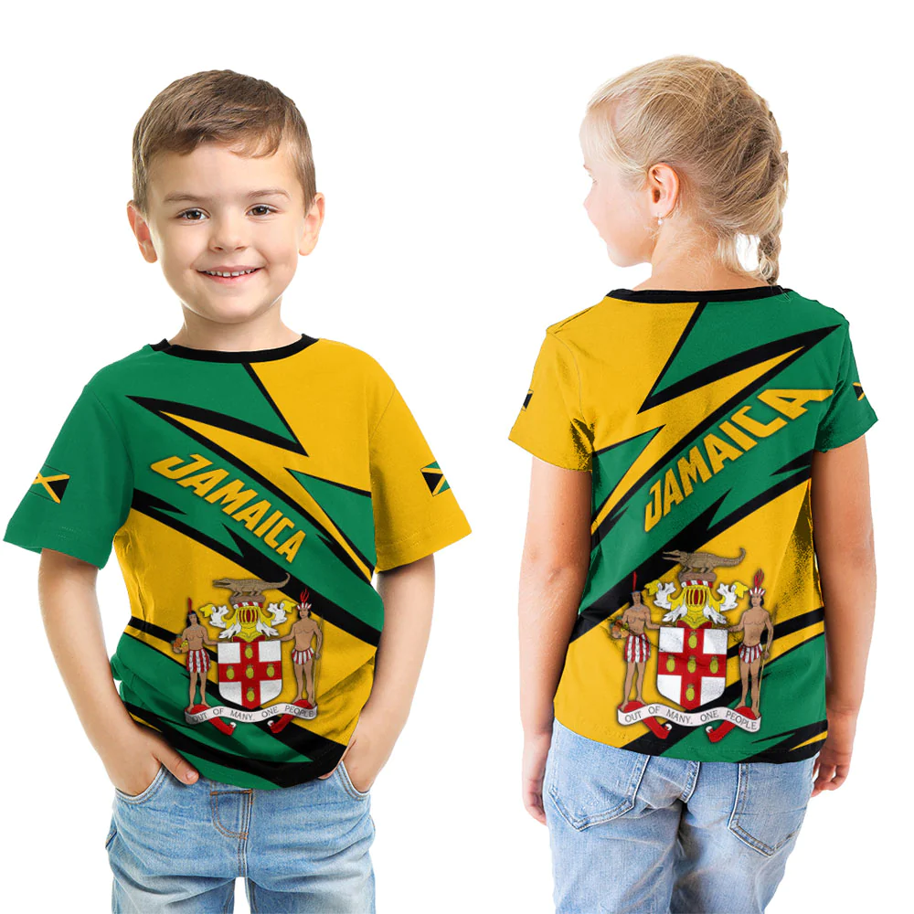 T Shirt Jamaica Sport Stylized Flag