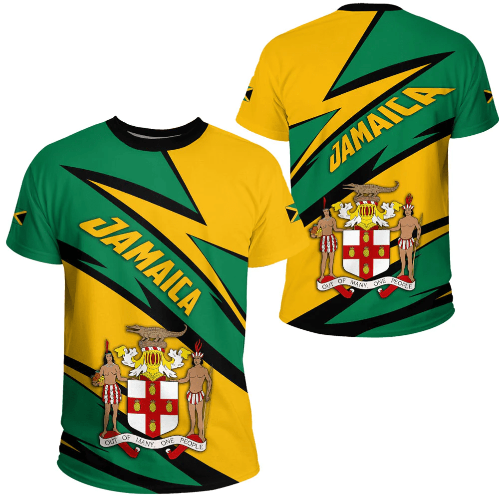 T Shirt Jamaica Sport Stylized Flag