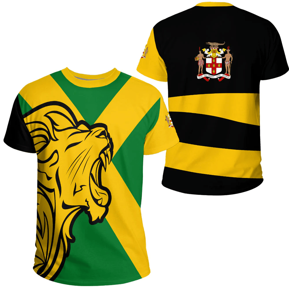 T Shirt Jamaica Flag And Lion