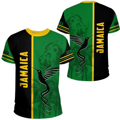 T Shirt Jamaica Flag Half Landscapes