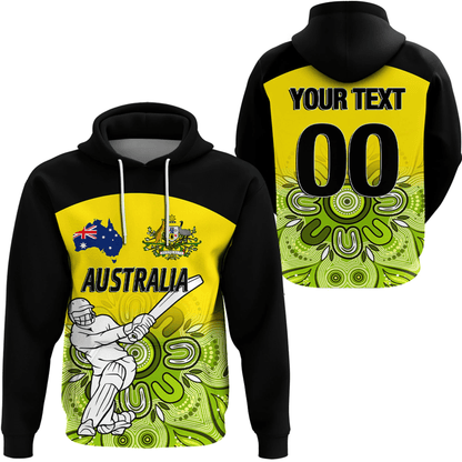 Hoodie Custom Australia Cricket Style