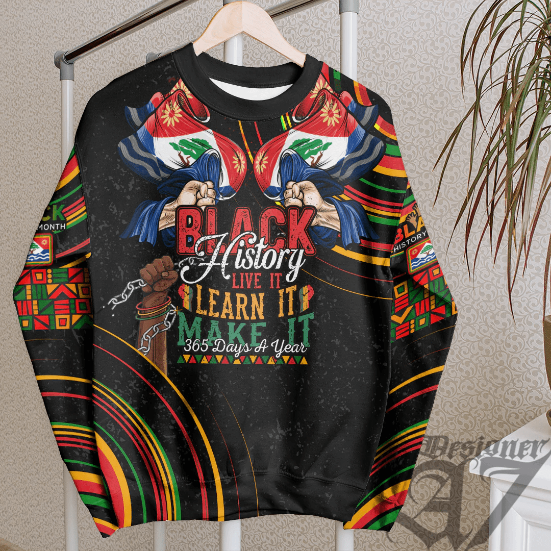 Africa Clothing Northern Cape Region of South Africa Sweatshirt Black History Live it Learn it Make it