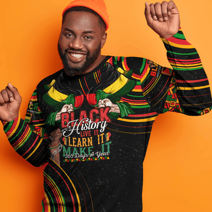 Africa Clothing Benishangul Gumuz Ethiopia National Regional State Sweatshirt Black History Live it Learn it Make it