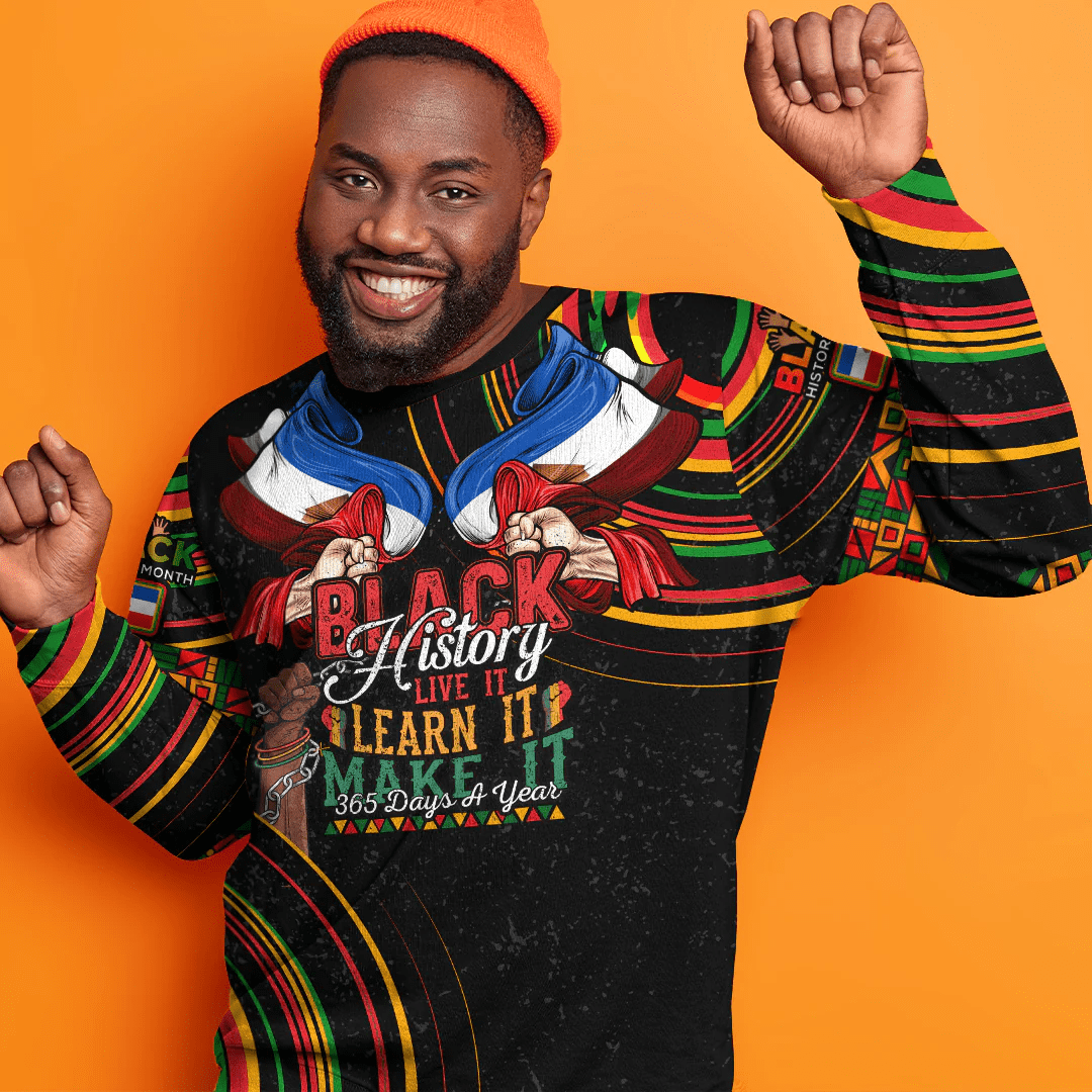 Africa Clothing Southern Nations Ethiopia National Regional State Sweatshirt Black History Live it Learn it Make it
