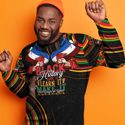 Africa Clothing Southern Nations Ethiopia National Regional State Sweatshirt Black History Live it Learn it Make it