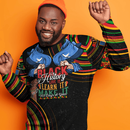 Africa Clothing Somalia Sweatshirt Black History Live it Learn it Make it