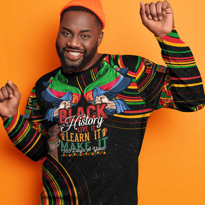 Africa Clothing Eritrea Sweatshirt Black History Live it Learn it Make it