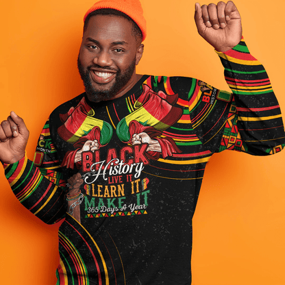 Africa Clothing Senegal Sweatshirt Black History Live it Learn it Make it