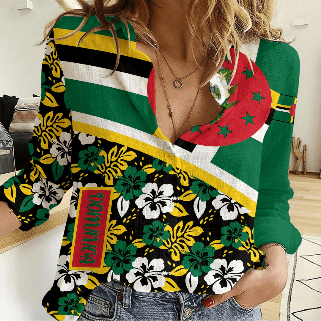 Women's Casual Shirt Dominica Summer Flower Pattern
