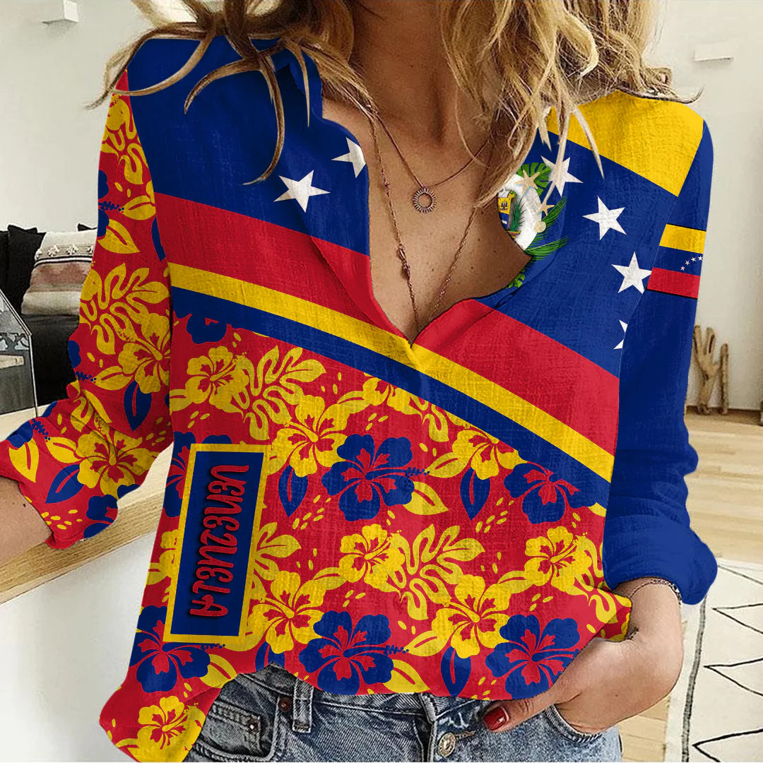Women's Casual Shirt Venezuela Summer Flower Pattern