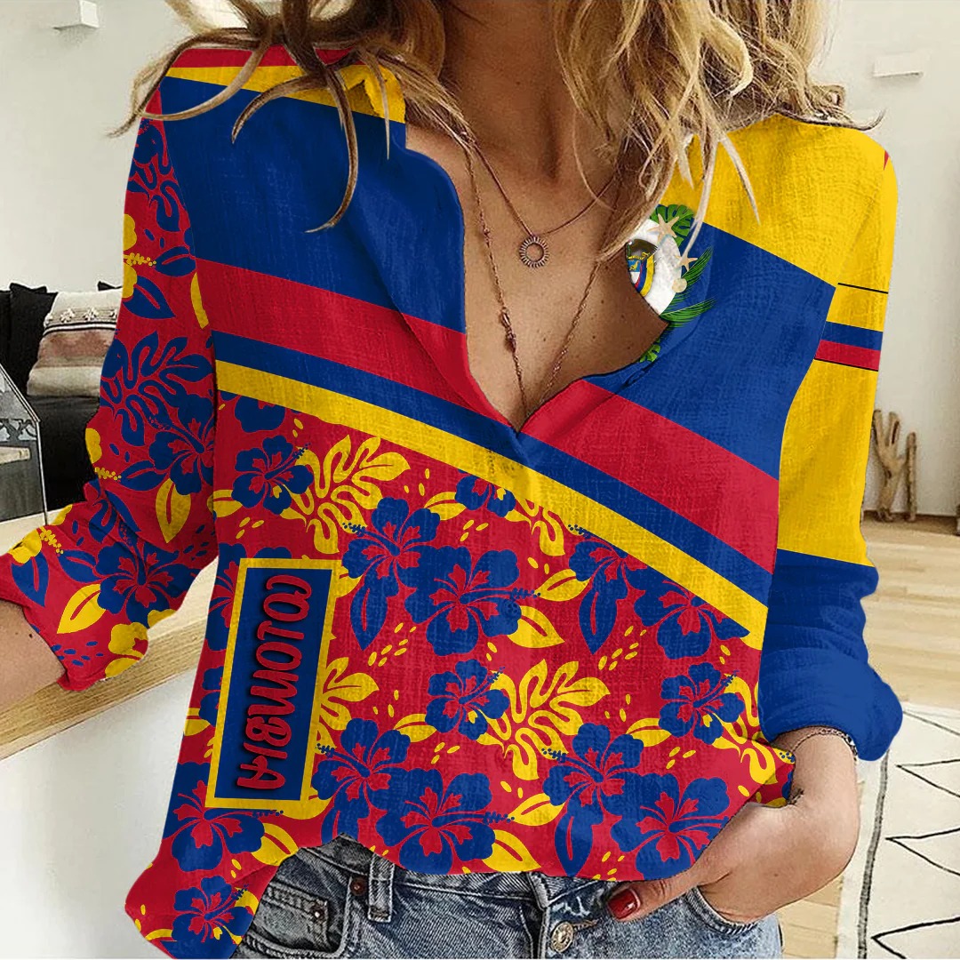 Women's Casual Shirt Colombia Summer Flower Pattern