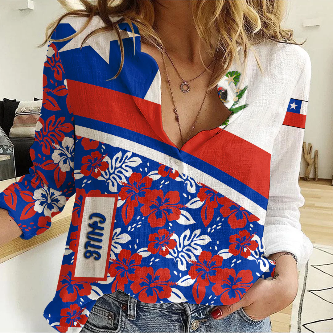 Women's Casual Shirt Chile Summer Flower Pattern