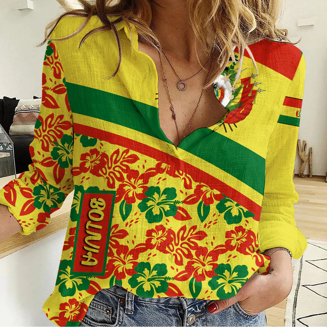 Women's Casual Shirt Bolivia Summer Flower Pattern