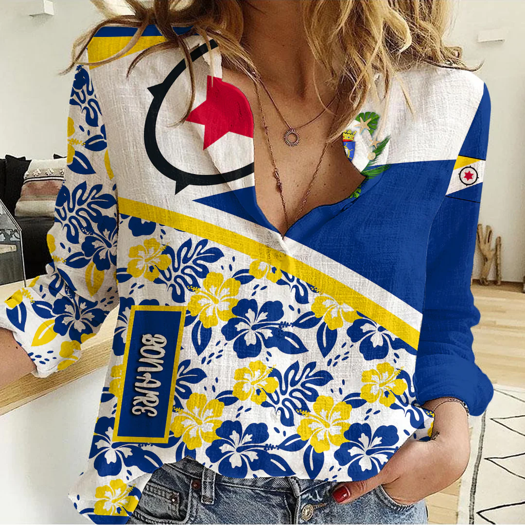 Women's Casual Shirt Bonaire Summer Flower Pattern