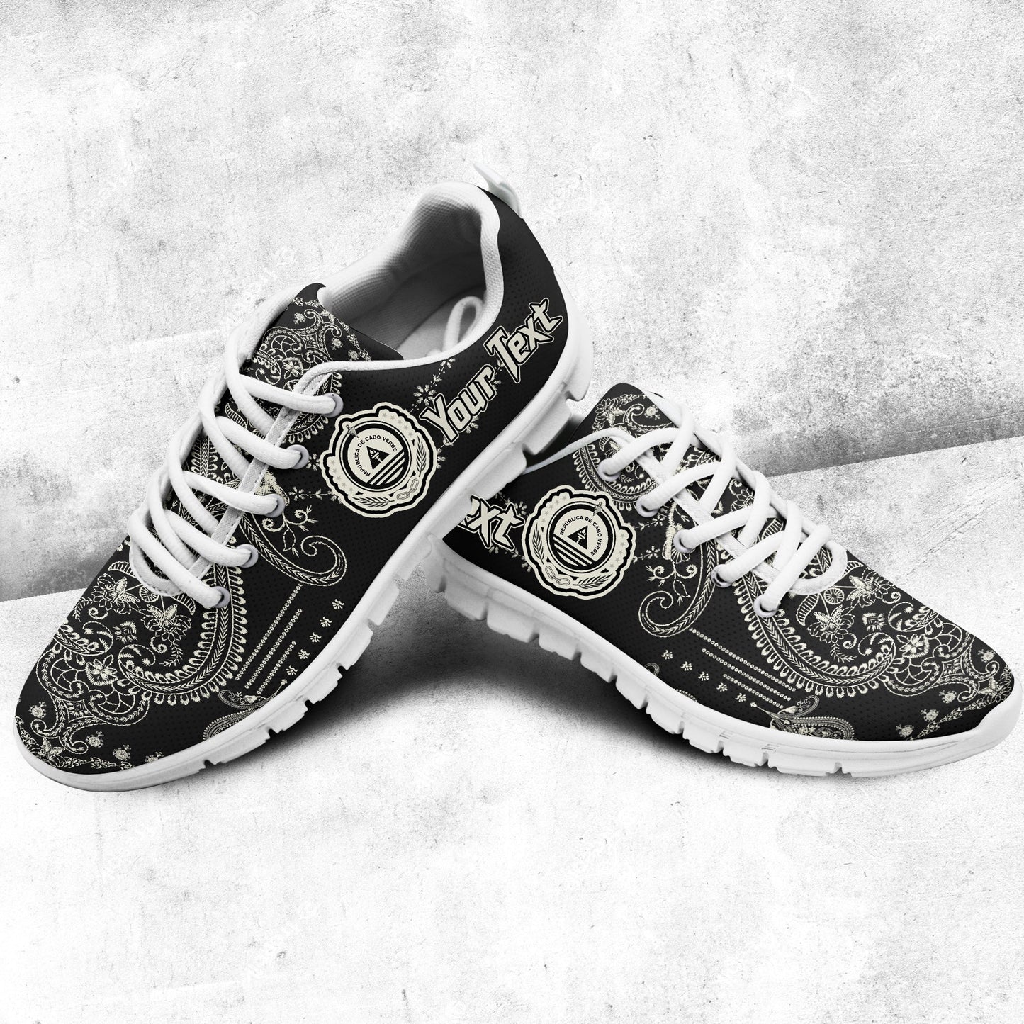 Africa Shoes Cape Verde Sneakers African Dashiki Art Baroque and Multi Flower