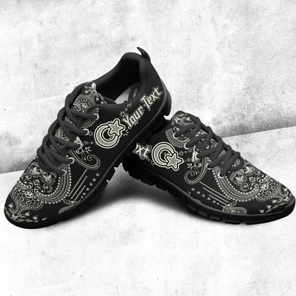 Africa Shoes Libya Sneakers African Dashiki Art Baroque and Multi Flower