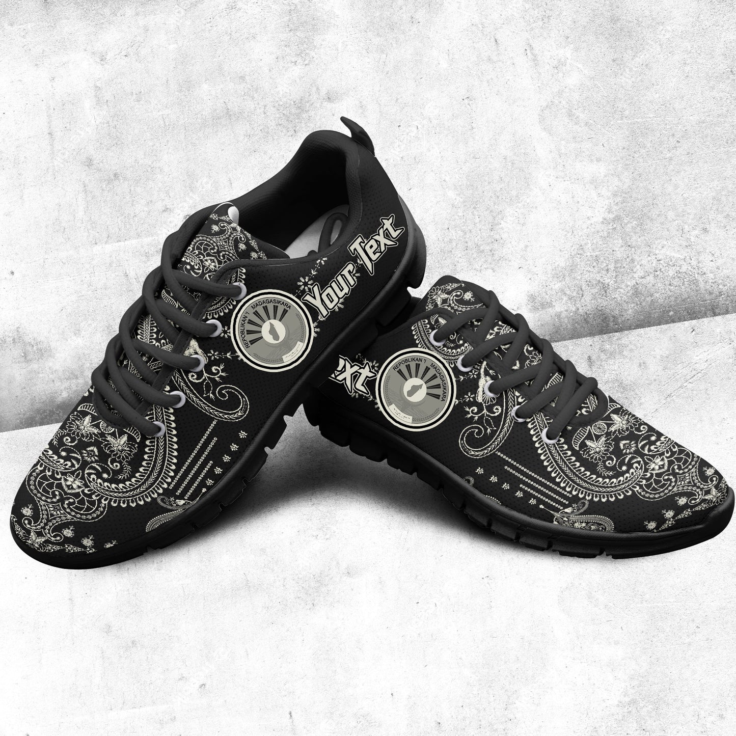 Africa Shoes Madagascar Sneakers African Dashiki Art Baroque and Multi Flower