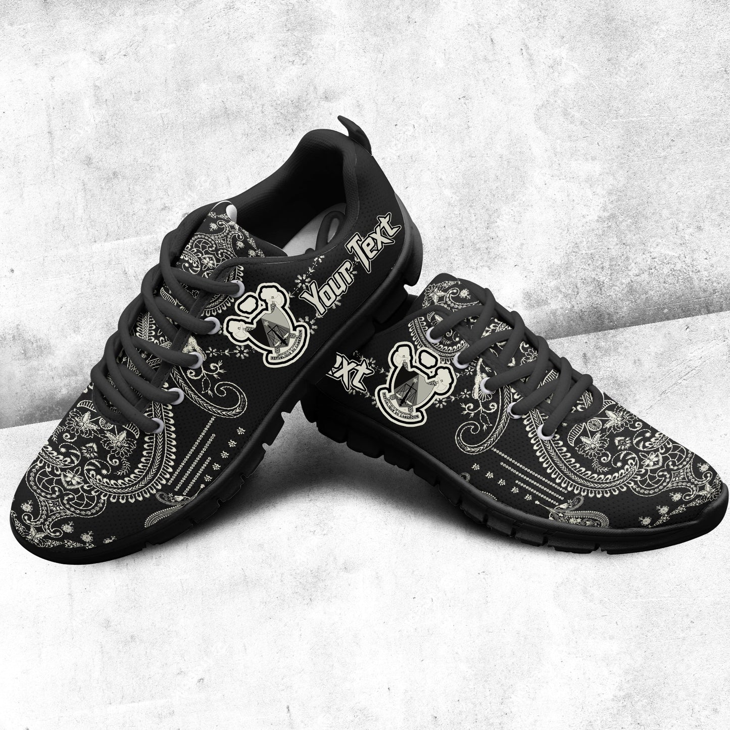 Africa Shoes Cameroon Sneakers African Dashiki Art Baroque and Multi Flower