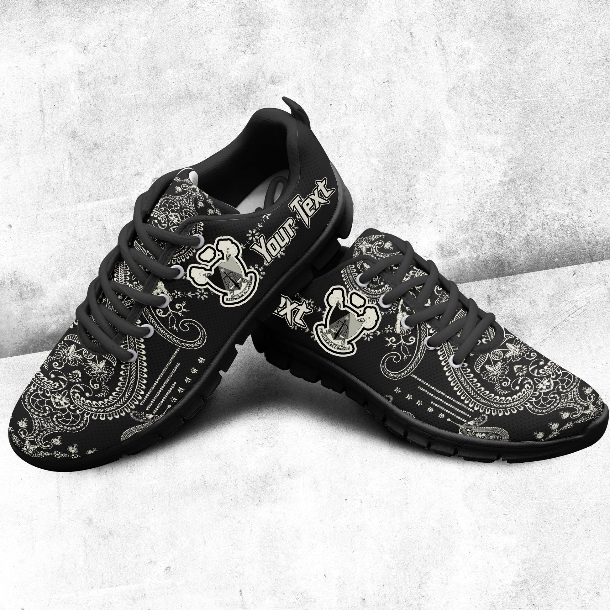 Africa Shoes Cameroon Sneakers African Dashiki Art Baroque and Multi Flower
