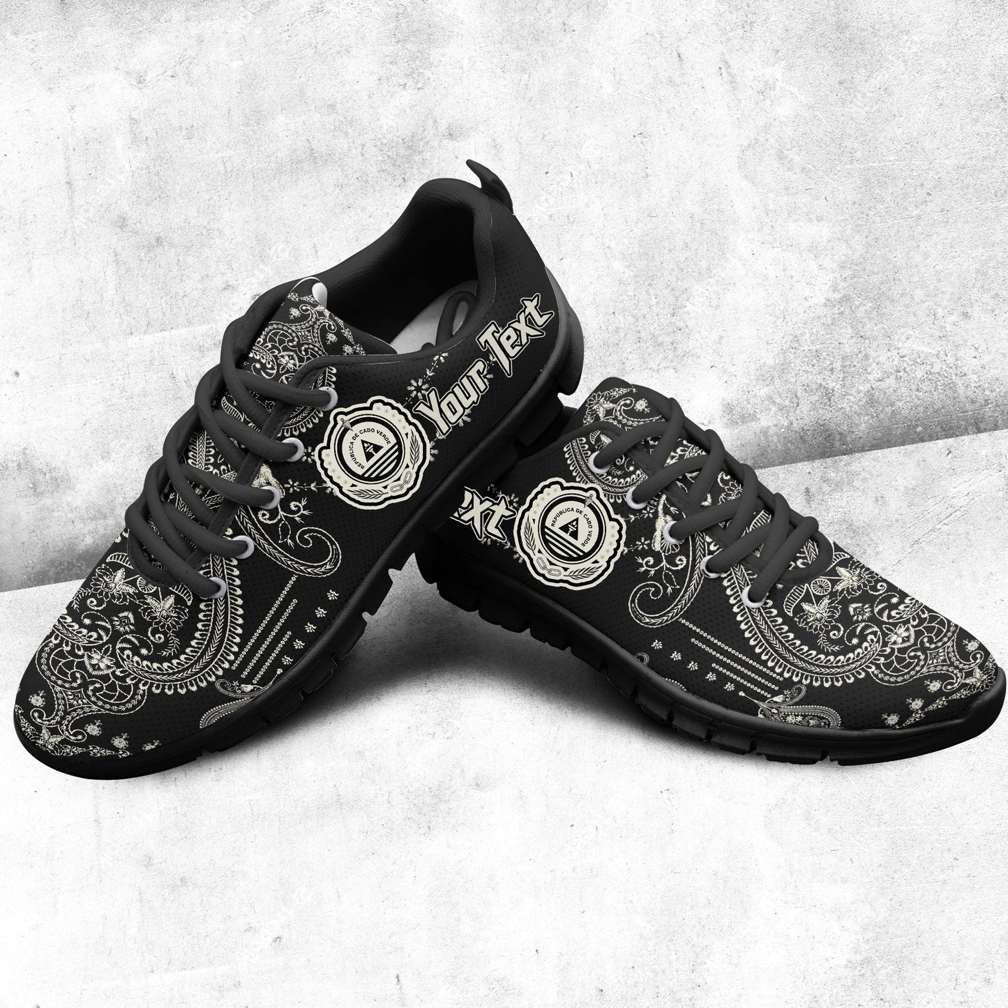 Africa Shoes Cape Verde Sneakers African Dashiki Art Baroque and Multi Flower