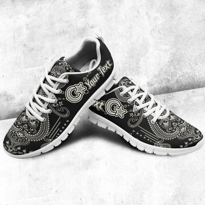 Africa Shoes Libya Sneakers African Dashiki Art Baroque and Multi Flower