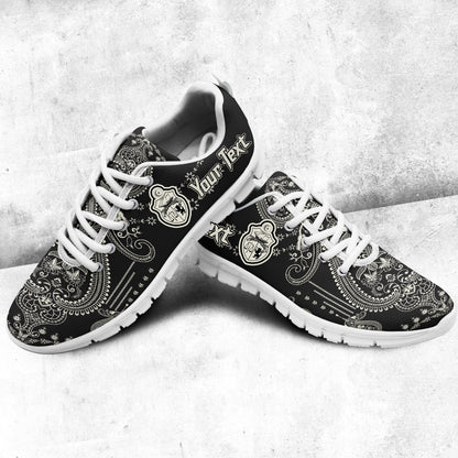 Africa Shoes Tunisia White Verseion Sneakers African Dashiki Art Baroque and Multi Flower
