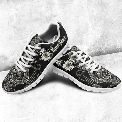 Africa Shoes Burundi White Verison Sneakers African Dashiki Art Baroque and Multi Flower